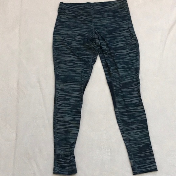 NIKE Women's Small Navy and Light Blue Yoga Leggings Feminine Athleisure - Picture 1 of 5